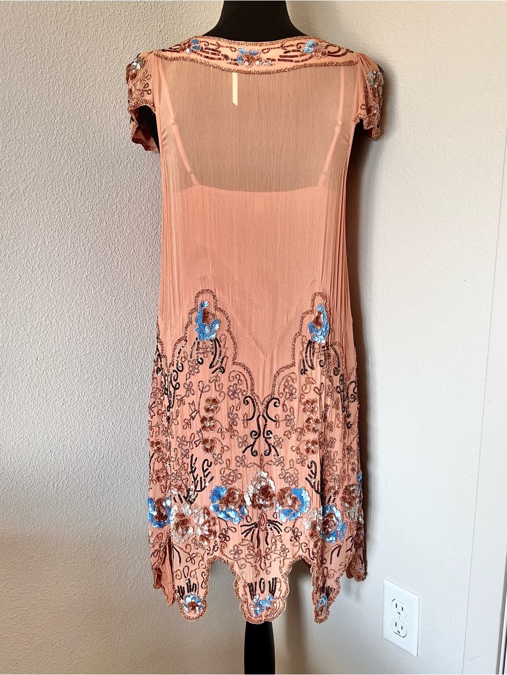 RARE EXC • Free People Magic Garden Dress in Peach • - Picture 9 of 15